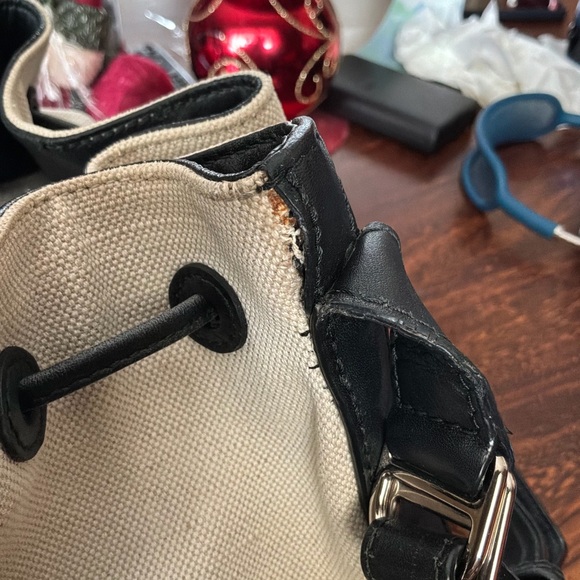 Balenciaga Canvas & Leather Drawstring Bucket Bag with Pouch – Preloved - Picture 5 of 14